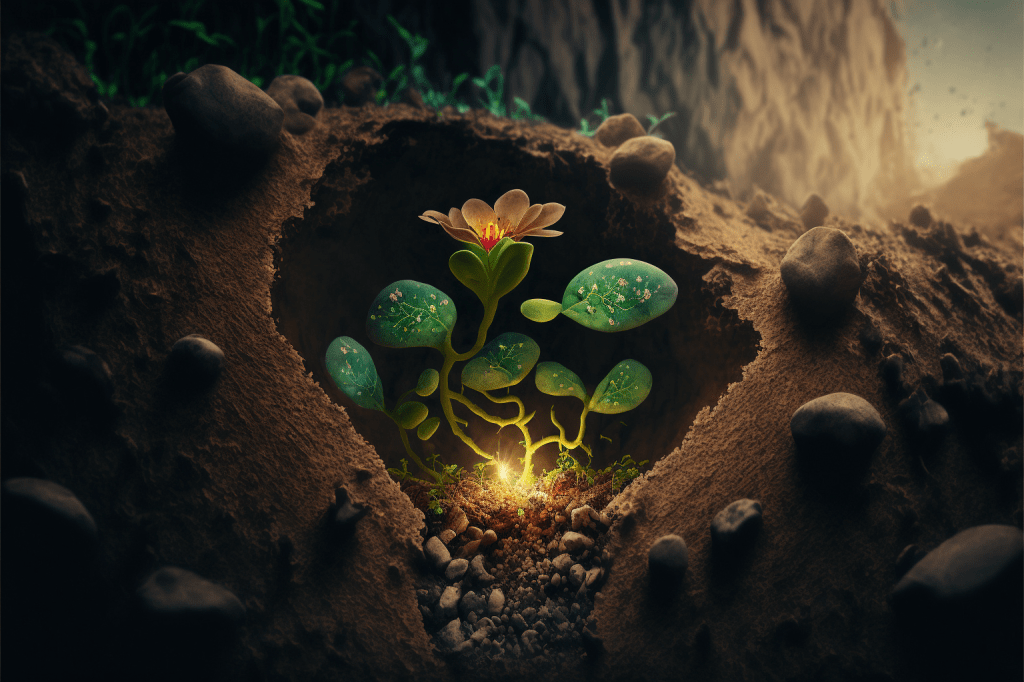 Small plant underground